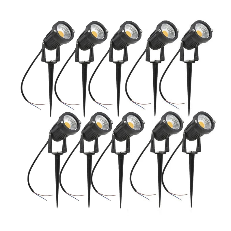 LED Garden Lawn Spike Light Set
