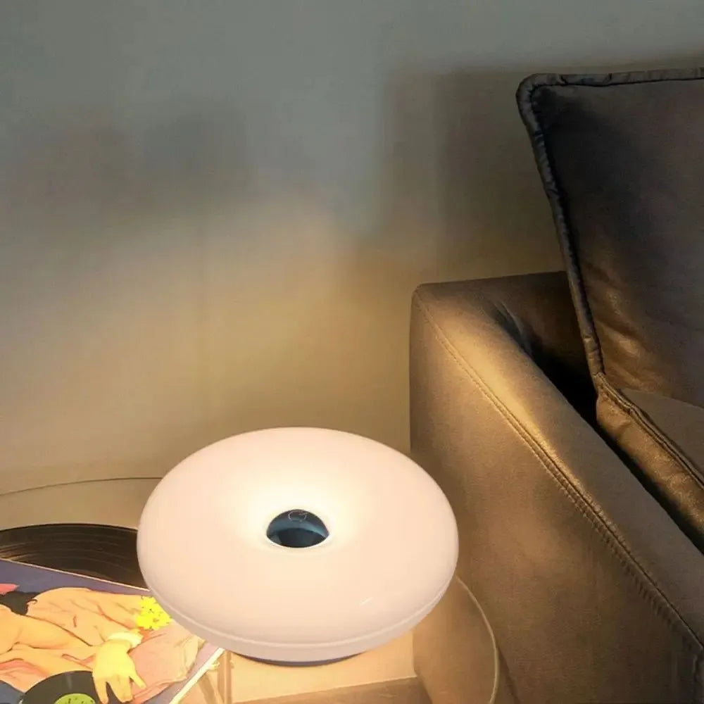 Tricolor Lighting Plastic Donut Wall Lamp Modern Energy Saving Touch