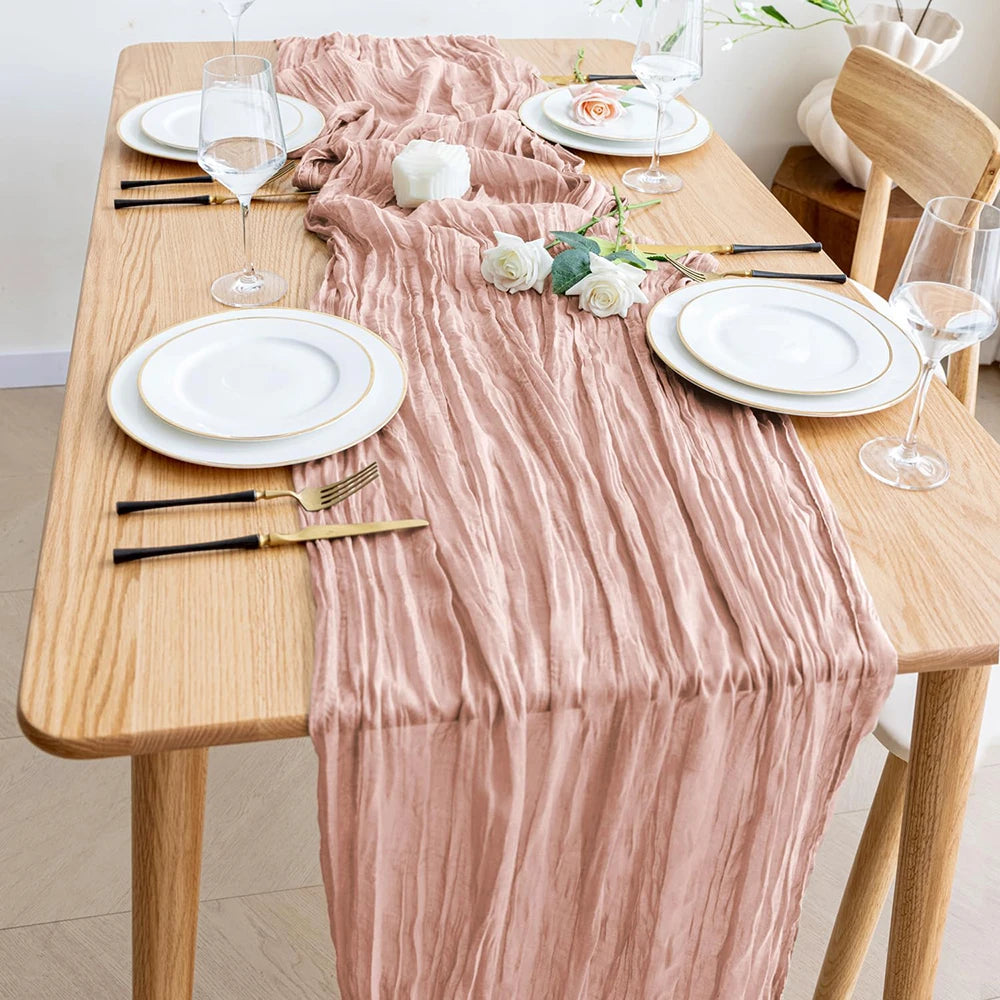 Boho Cheesecloth Table Runner