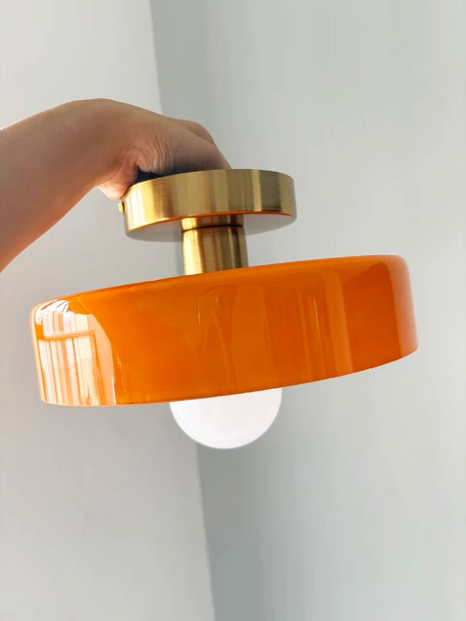 Nordic Vintage Glass Globe Ceiling Light