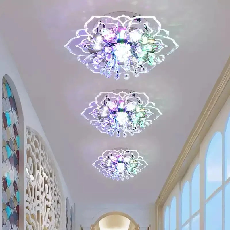 Crystal Flower LED Ceiling Light
