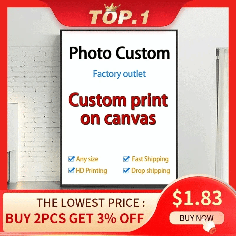 YWDECOR Custom Big Size Painting Canvas HD Print Your
