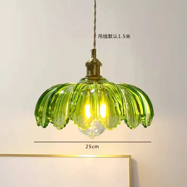 Nordic Green Glass Pendant Light