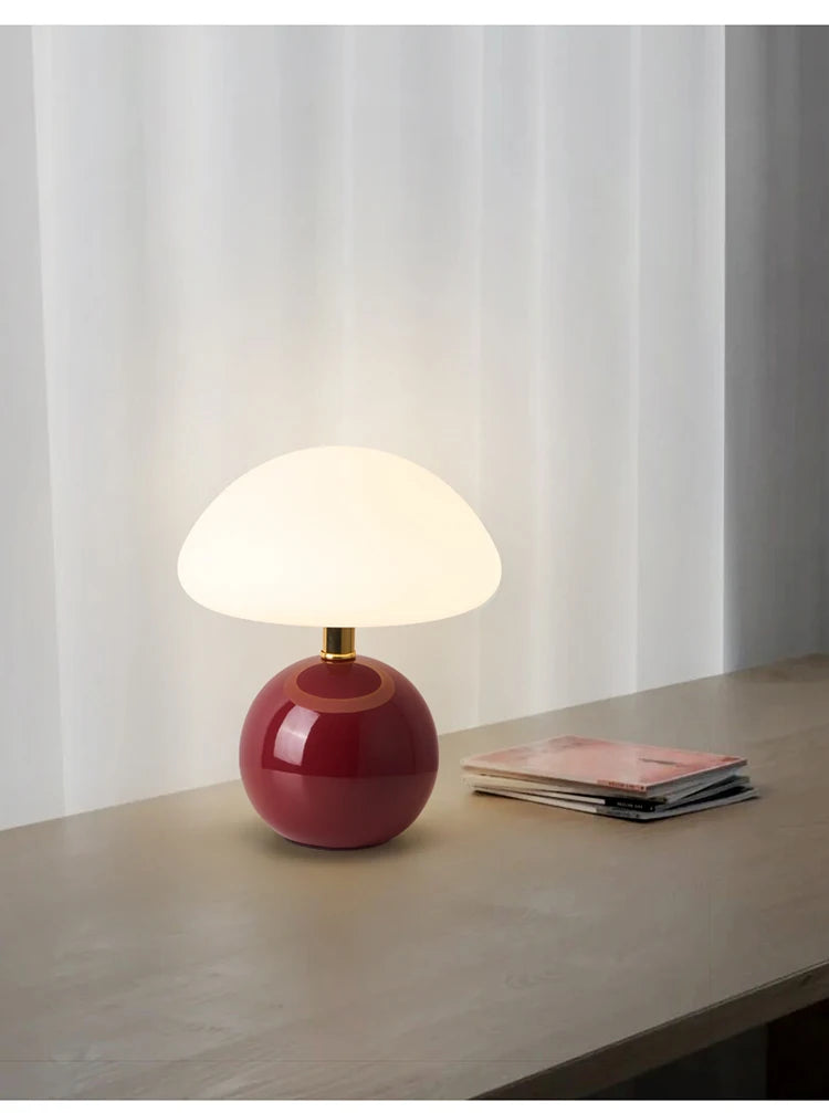Ceramic Mushroom Bedside Table Lamp