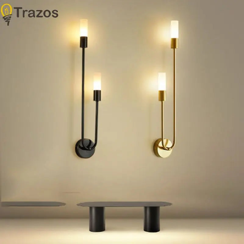 Black Gold Minimalist Wall Lamp