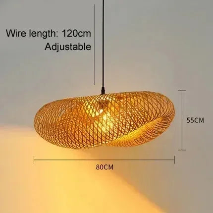 Handwoven Bamboo Pendant Light