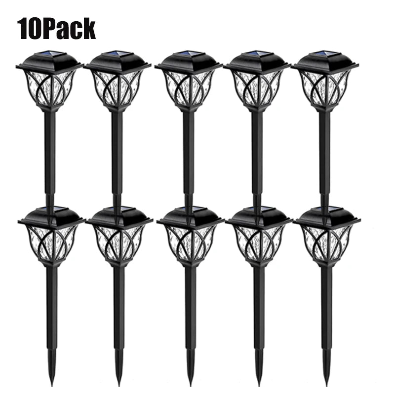 1-10 Pack Solar Yard Lights Bright Lawn Lights Outdoor Waterproof Led