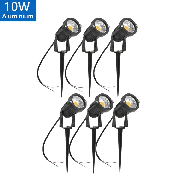 LED Garden Lawn Spike Light Set