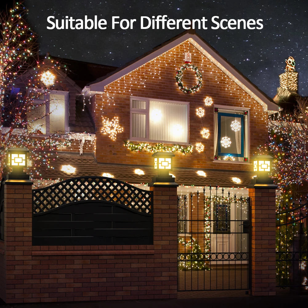 Outdoor LED Solar Stigma Post Cap Lights, Waterproof & 2 Color modes,