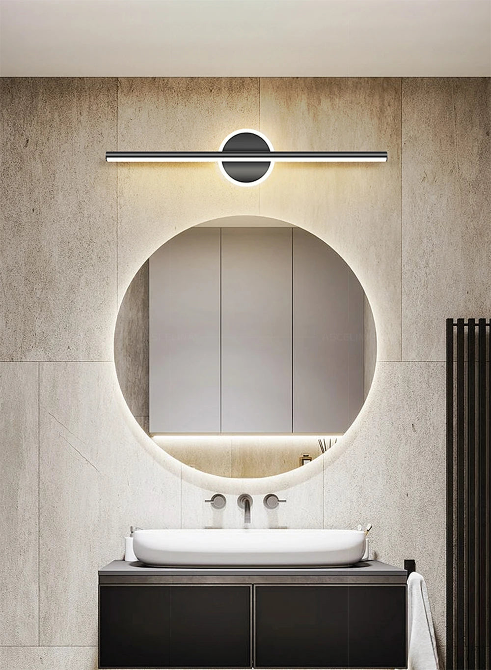 Black Gold Mirror Front Light