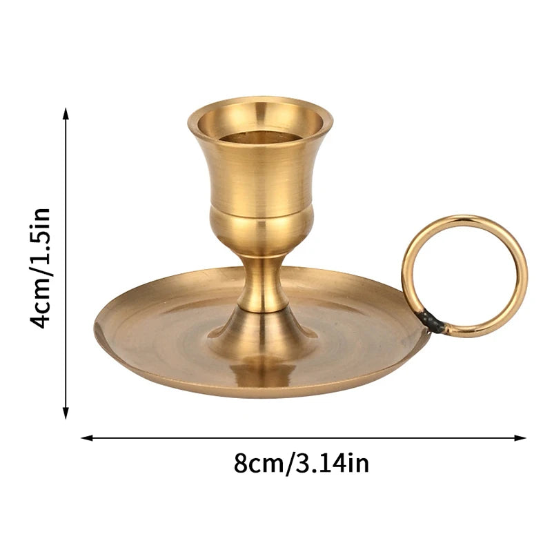 Metal Chamberstick Candle Holder