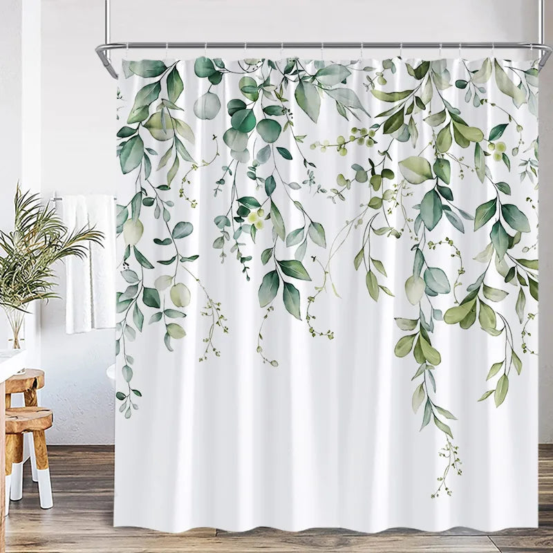 Watercolour Botanical Shower Curtain