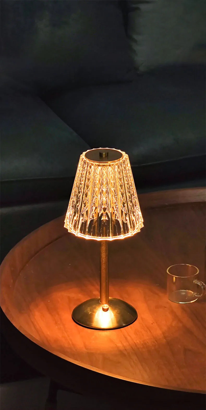 Luxury Diamond Crystal Bedside Table Lamp