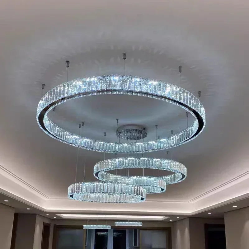 Modern Gold Luxury Crystal LED indoor Chandelier Bedroom Living Room