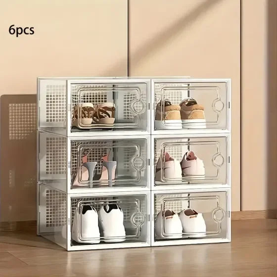 Stackable Clear Shoe Box Set