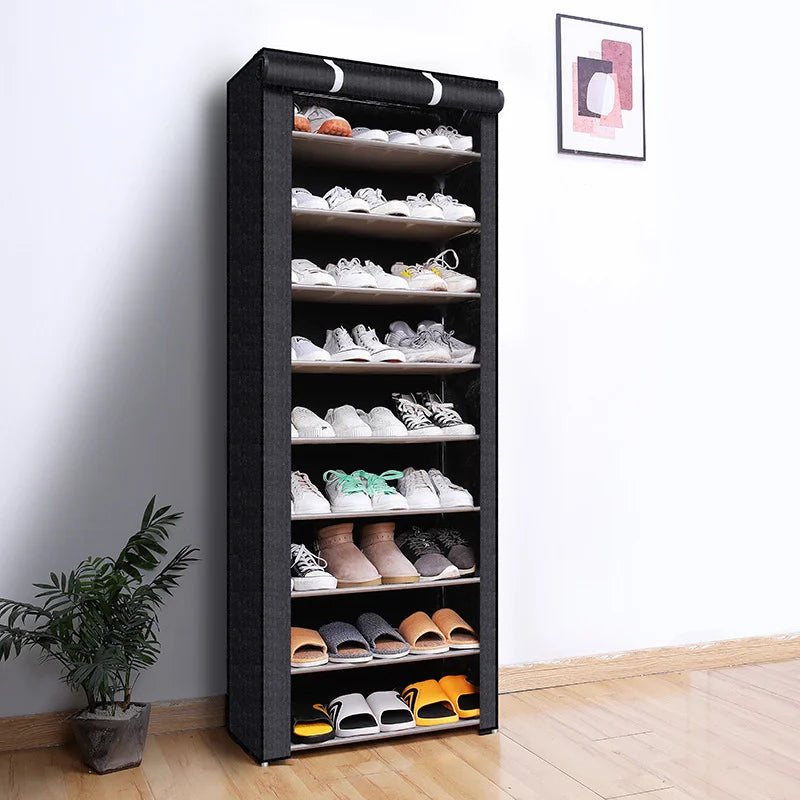 Simple shoe rack with dustproof storage, multi-tier shoe cabinet, dormitory entrance storage stand