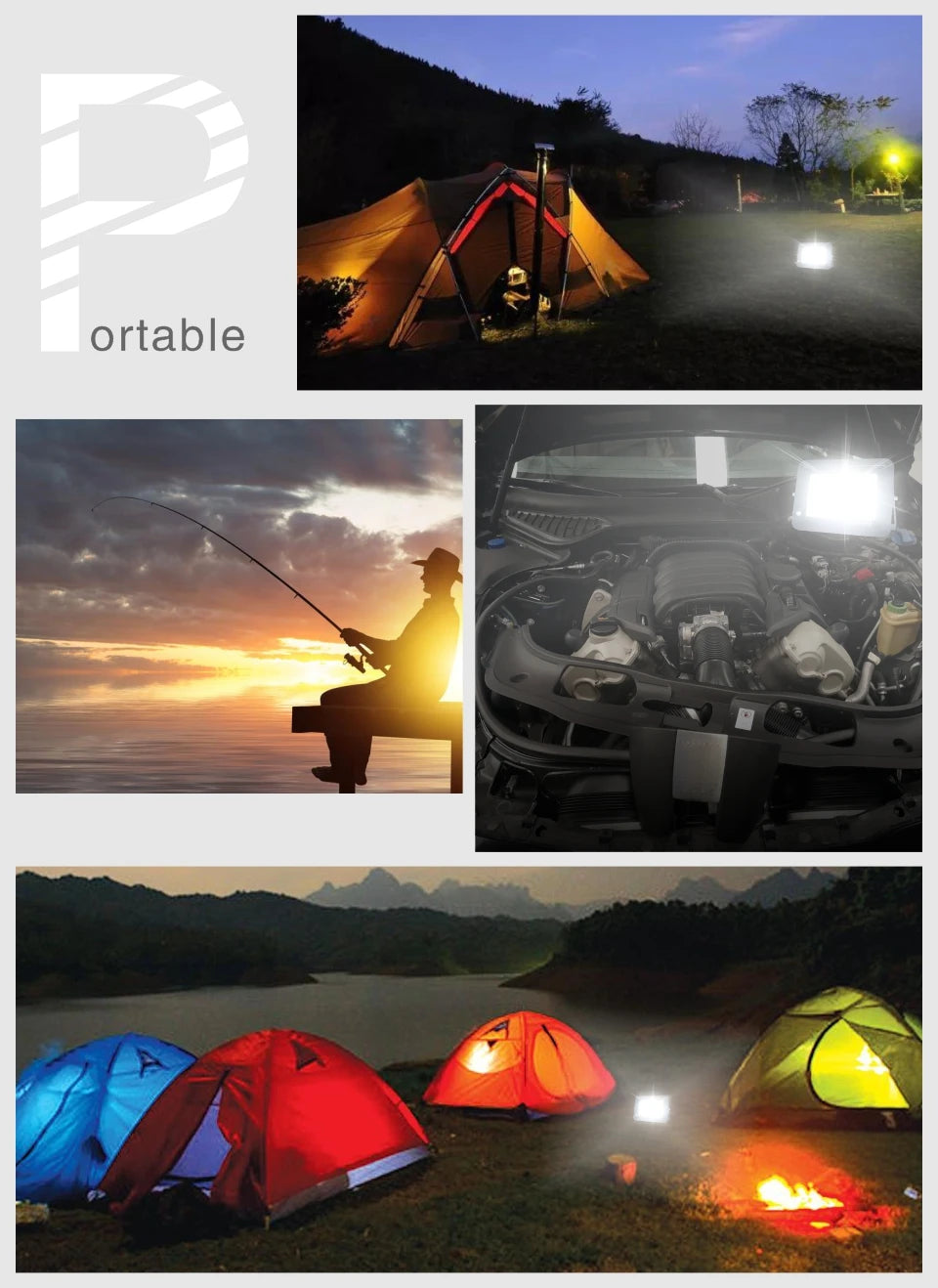 DC 12V Portable LED Flood Light