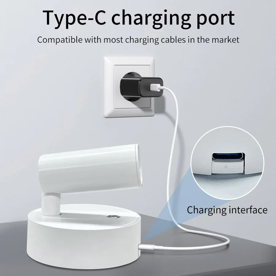 Touch Sensor USB Rechargeable LED Wall Lamp