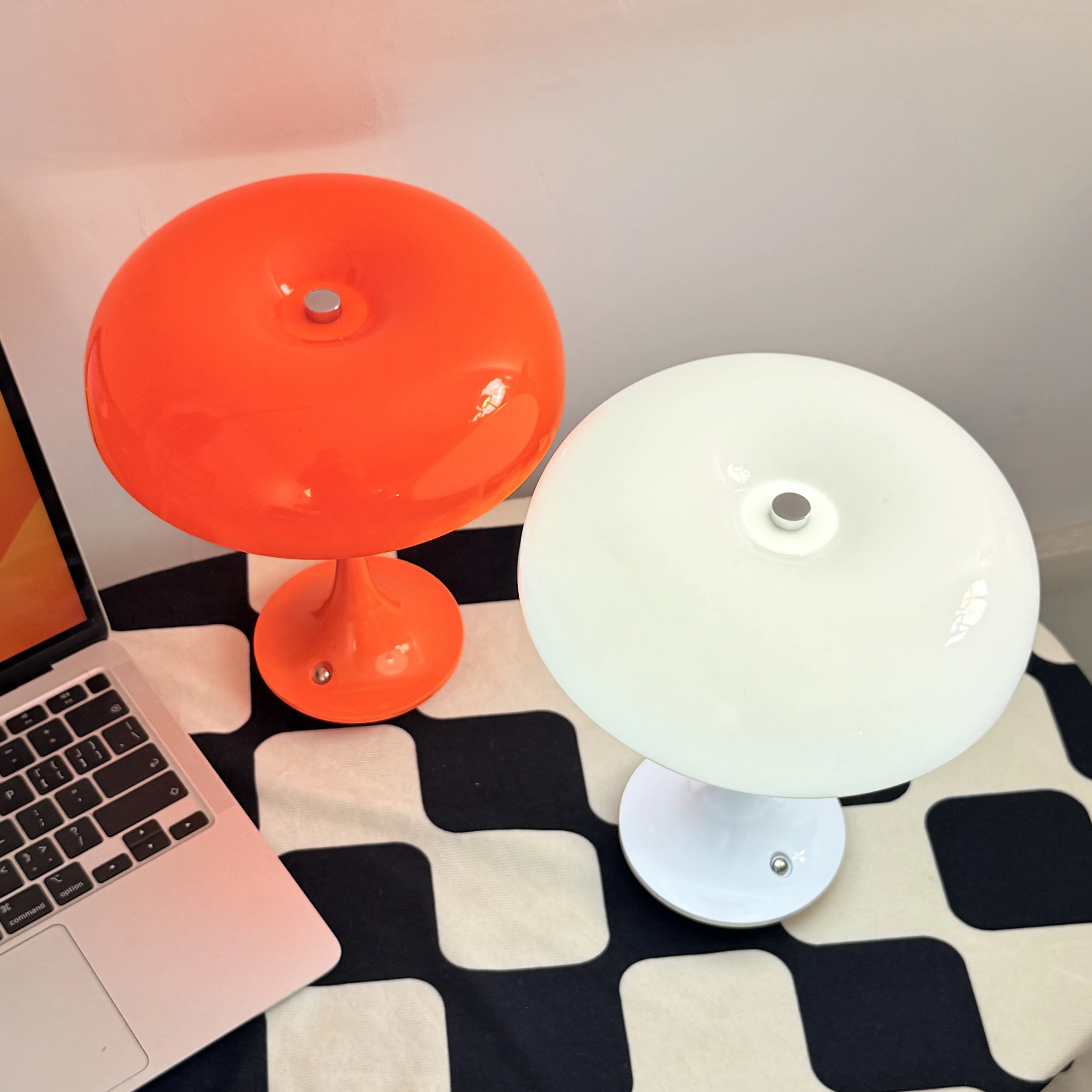Cordless Mushroom Table Lamp with Touch Dimming