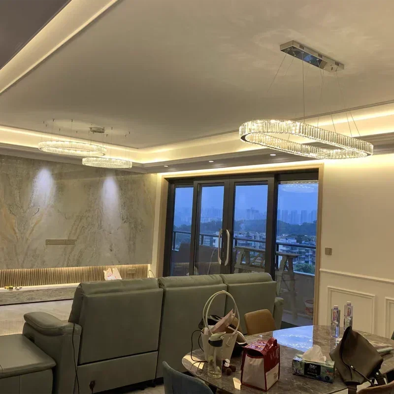 Modern Gold Luxury Crystal LED indoor Chandelier Bedroom Living Room