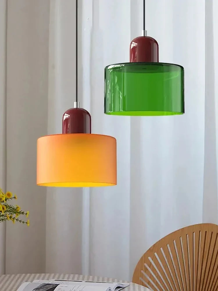 Two Tone Glass Pendant Light