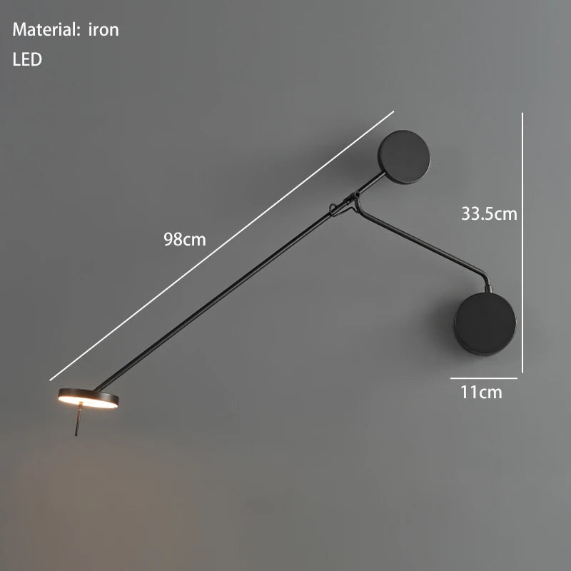 Long Arm Swing Wall Lamp