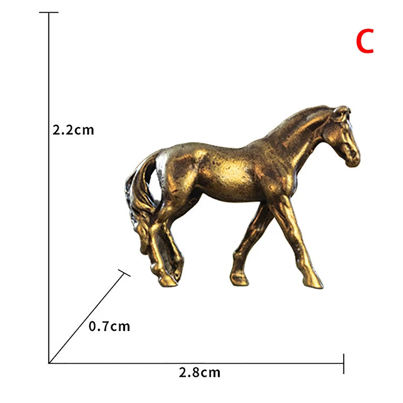 Miniature Brass Horse Figurines