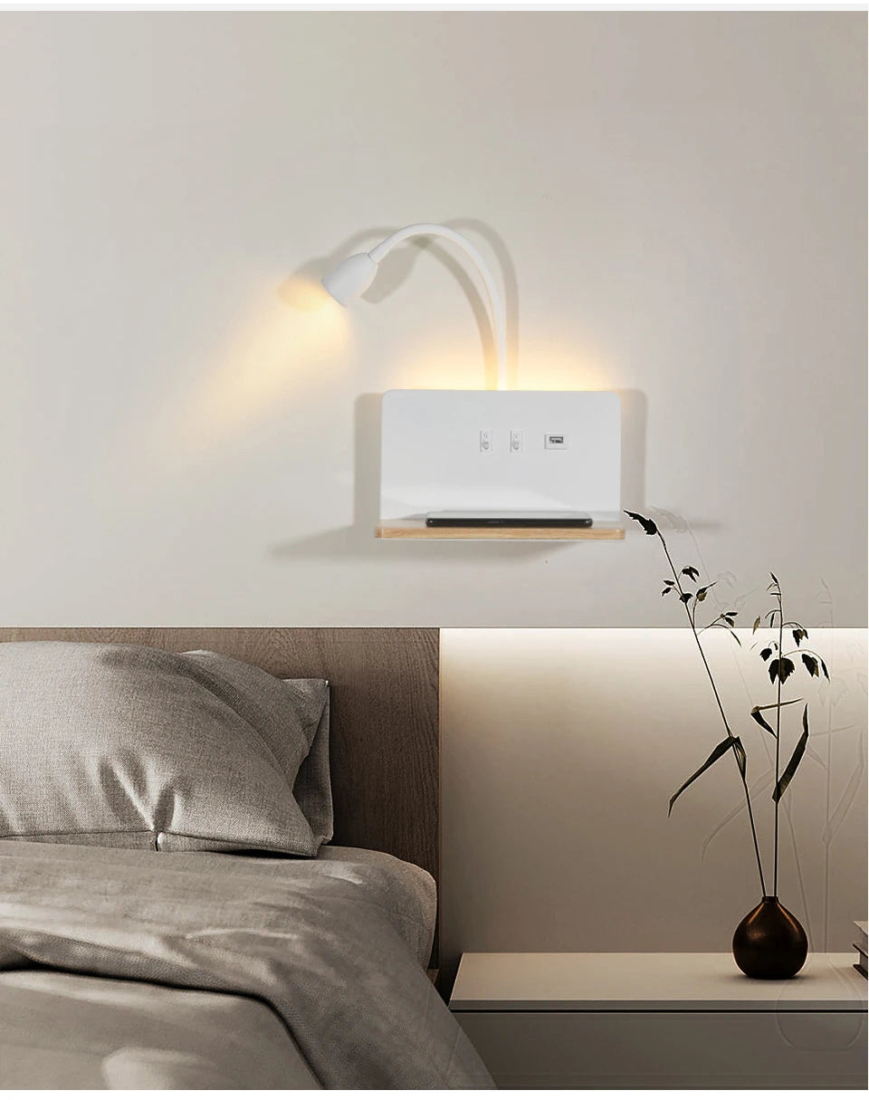 Wall Lamp With USB Charging