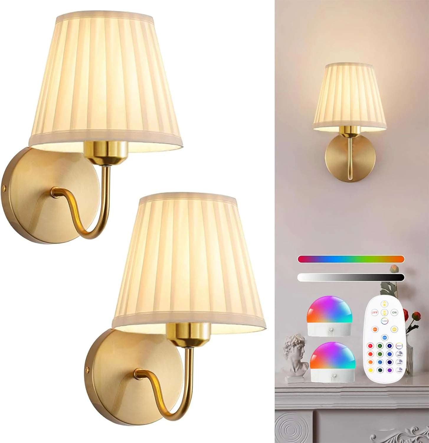 Wireless Colour Changing Wall Light