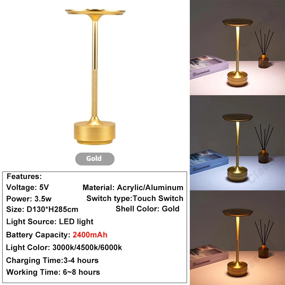 Rechargeable Wireless Touch Table Lamp