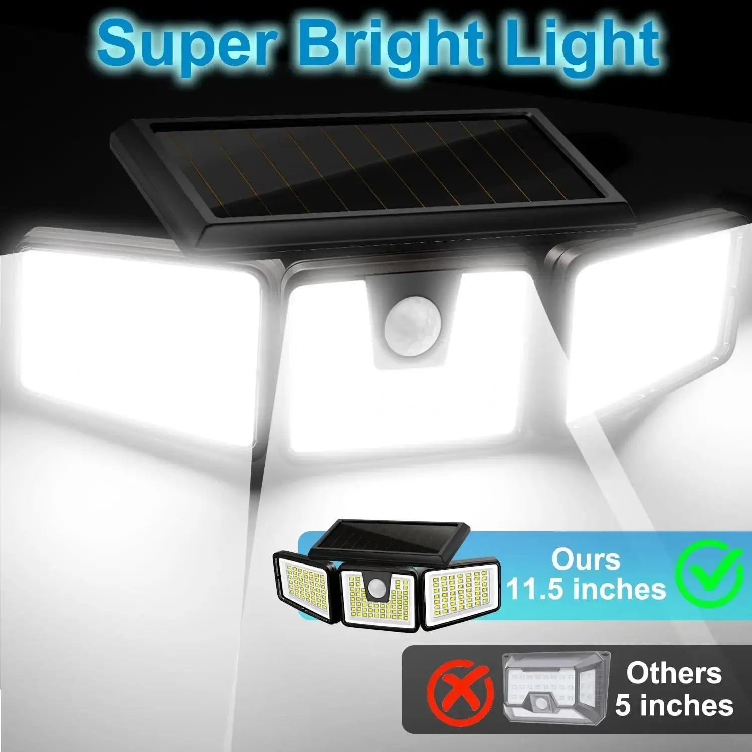 Solar Motion Sensor 3-Head Light