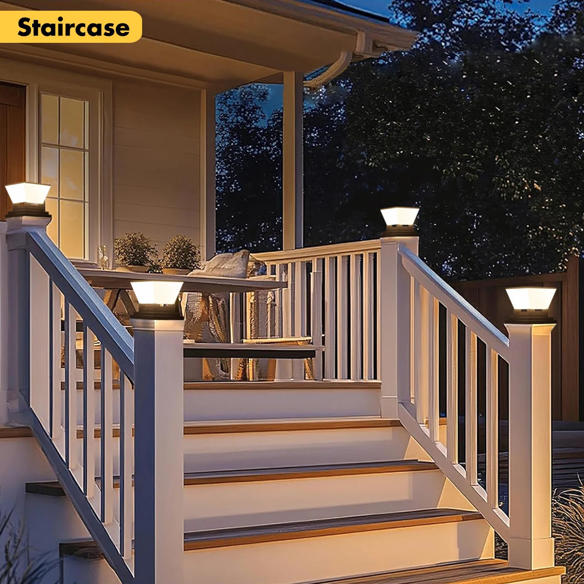 Solar Column Light Auto Night on Day Off 3 Colors IP65 Waterproof