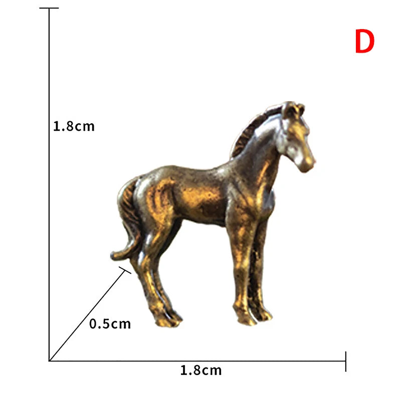 Miniature Brass Horse Figurines
