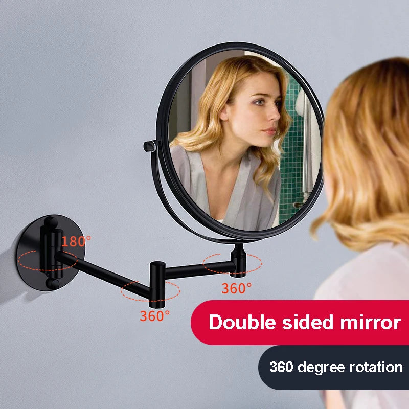 Retractable Round Vanity Mirror