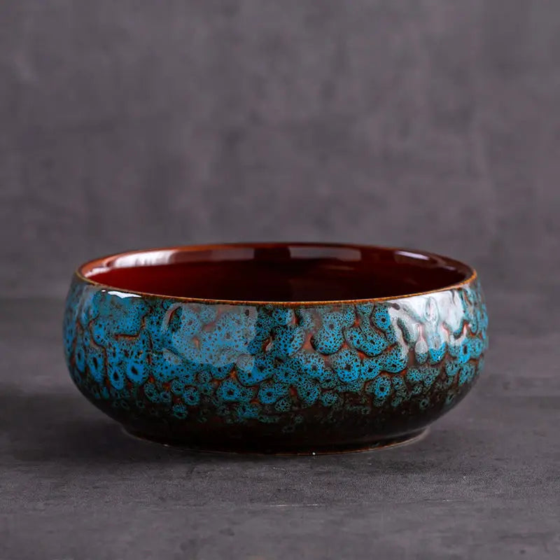 Lotus Planter Ceramic Glazed Bowl-Water Garden Planter for Lotus