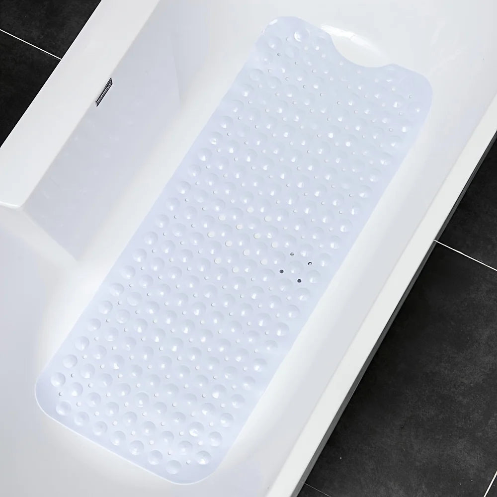 1Pc non-slip shower mat bathtub mat with drain holes and suction cups