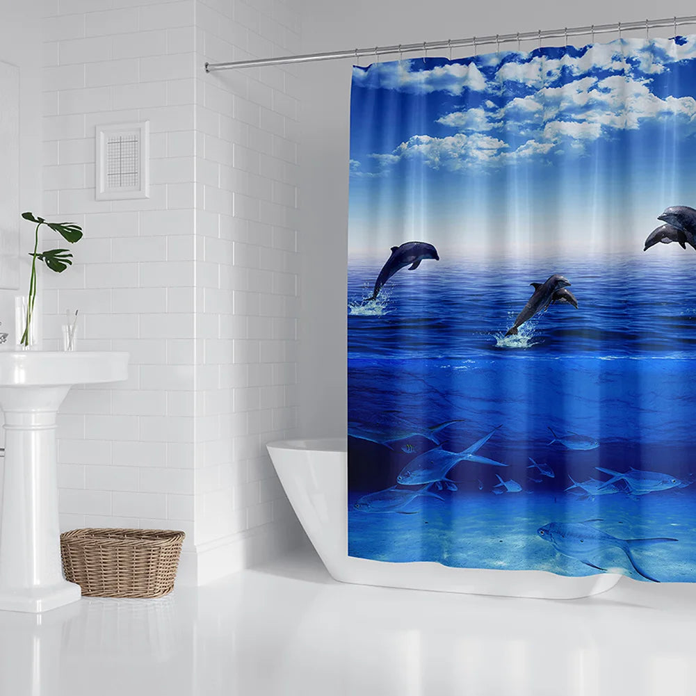 Dolphin Ocean Shower Curtain