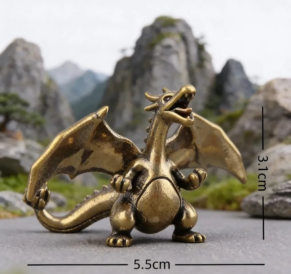 Brass Roaring Dragon Figurine