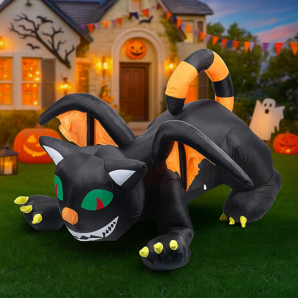 6 ft Inflatable Shaking Head Black Cat
