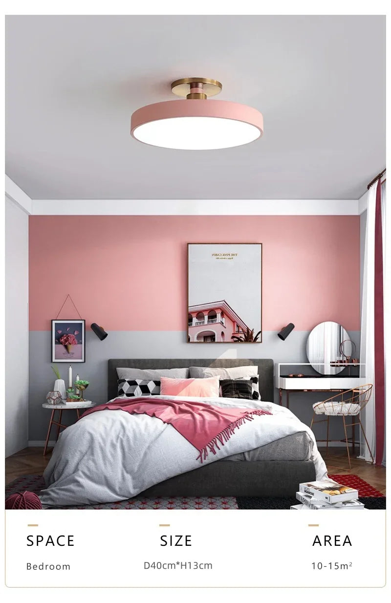 Circular Macaron Dimmable Ceiling Light