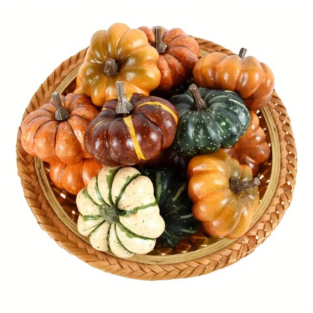 Autumn Faux Pumpkins Decor Set