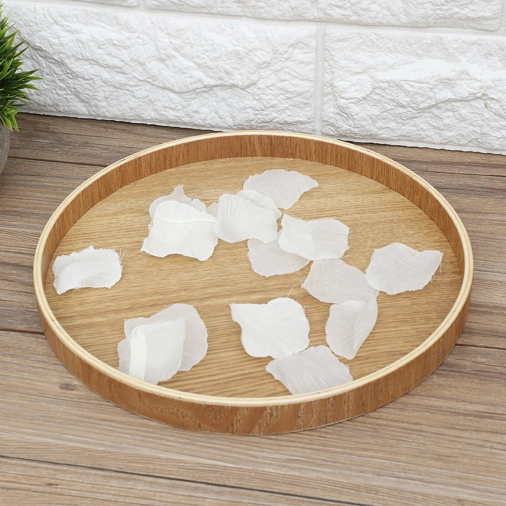 Round Wooden Serving Tray