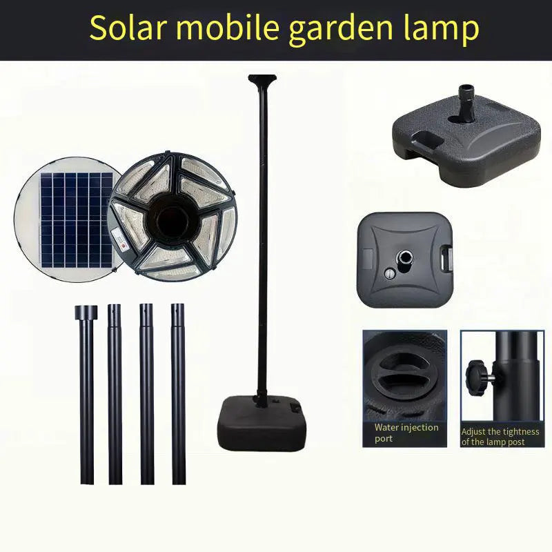 Solar Lamp Post Light with 78" Tall Pole, Removable, Dusk to Dawn