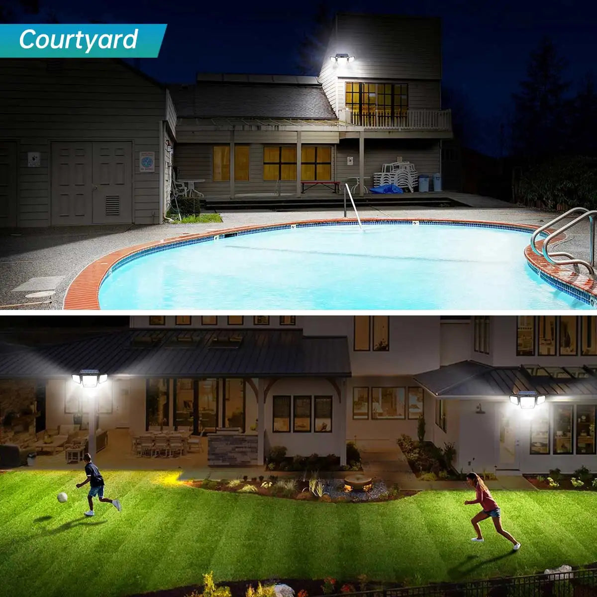 3-Head Adjustable Solar Motion Light