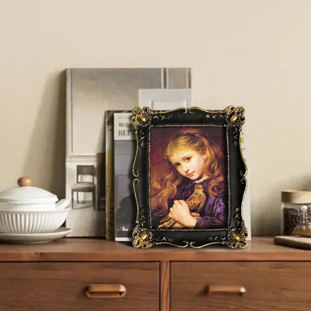 Vintage Black and Gold Picture Frame