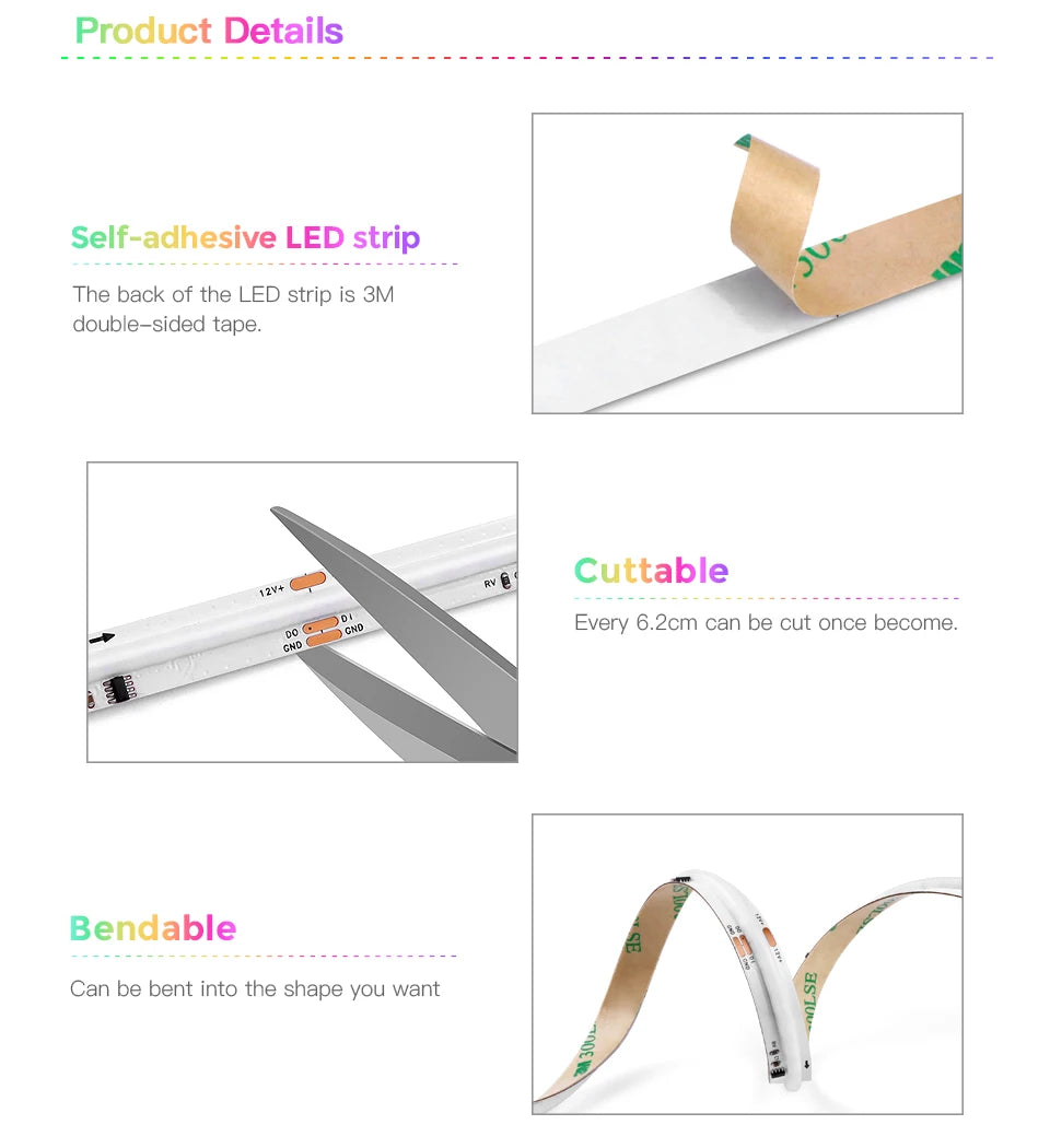 Tuya WiFi RGBIC COB Strip A