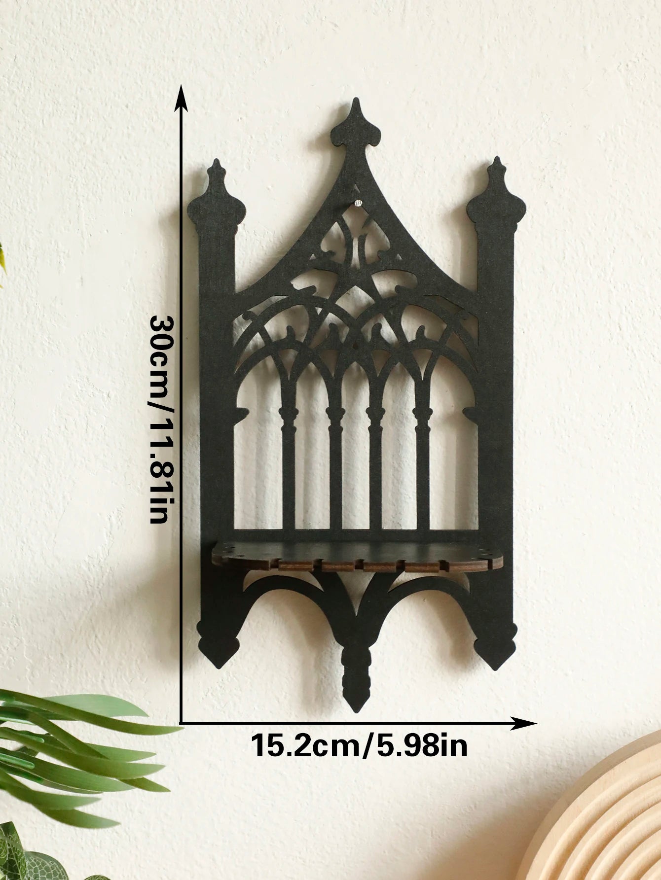 Gothic Fence Floating Wall Shelf