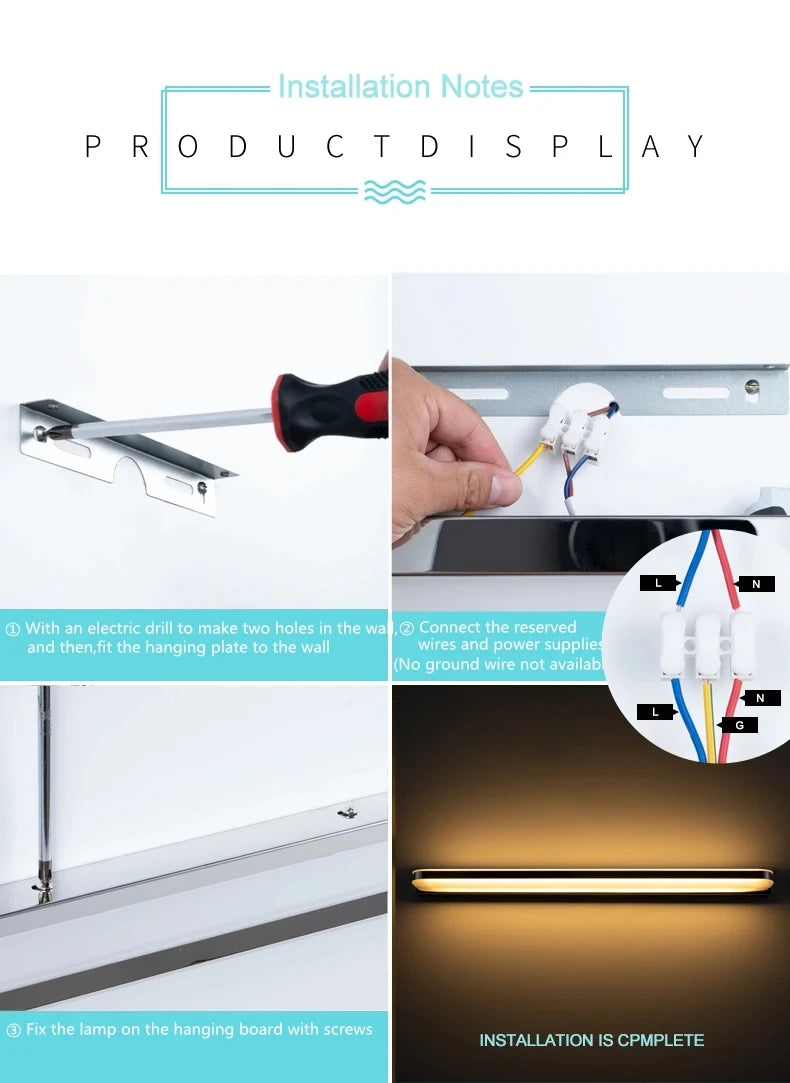 Frameless Waterproof Mirror Light