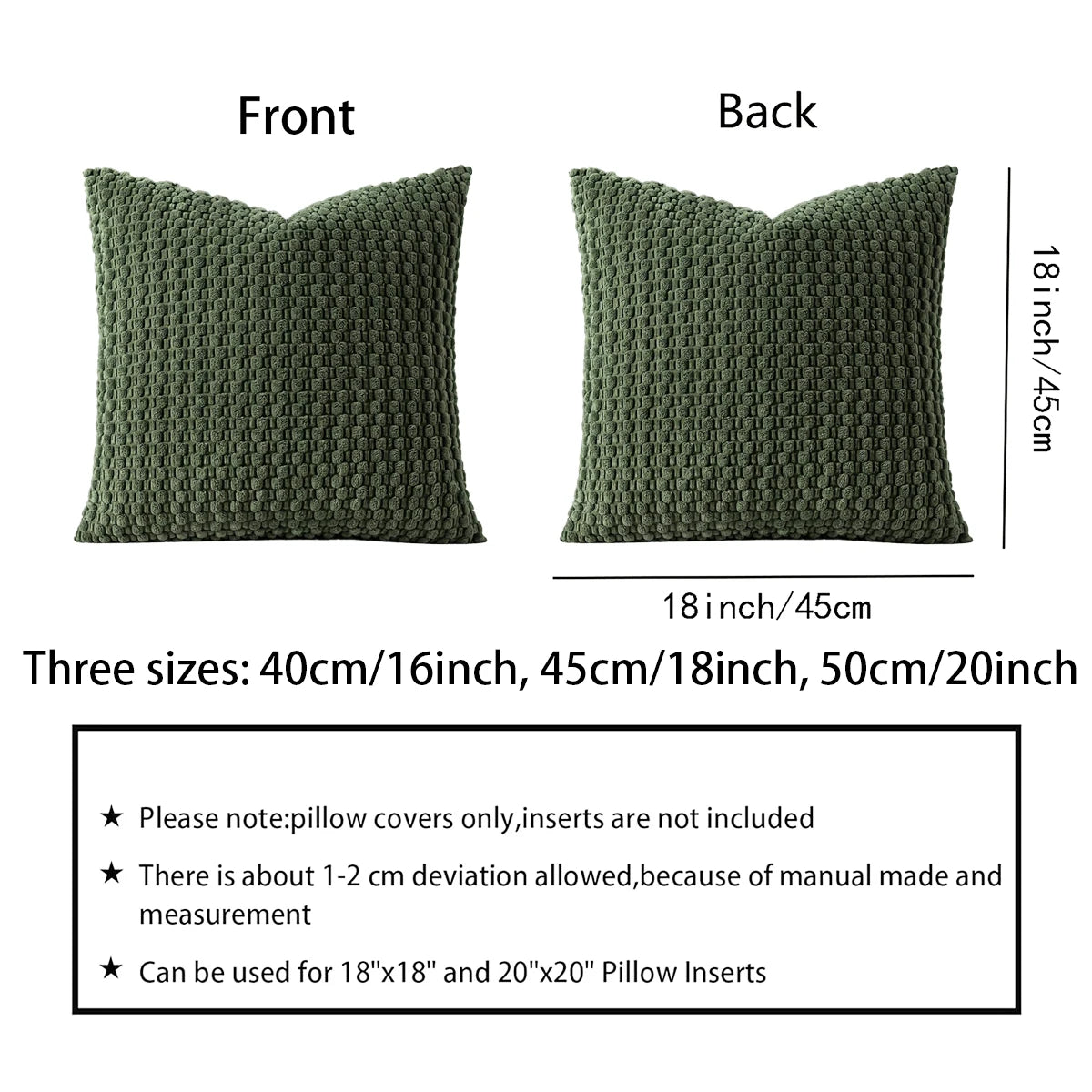 Double Sided Waffle Knit Cushion Cover