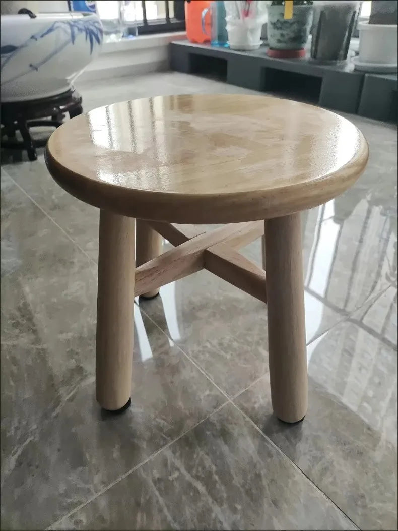 Solid Wood Small Round Stool